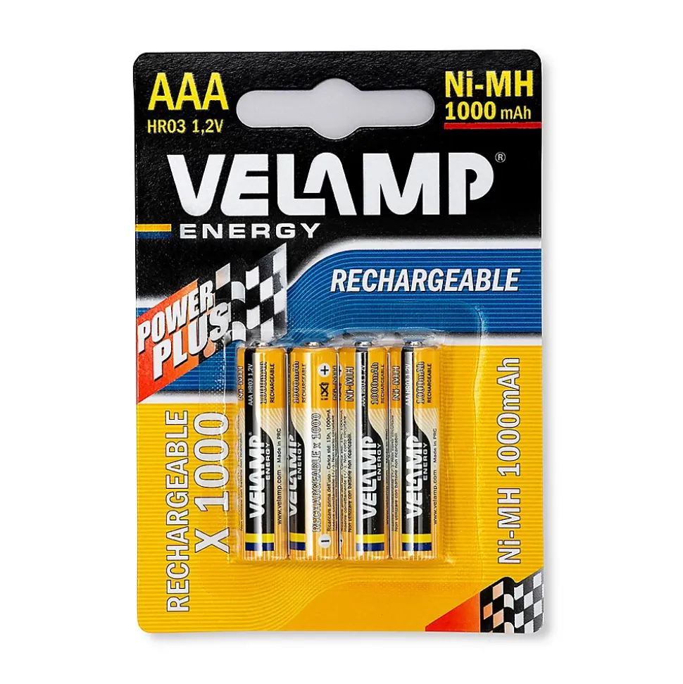 4 piles rechargeables ni-mh aaa1000 mAh
