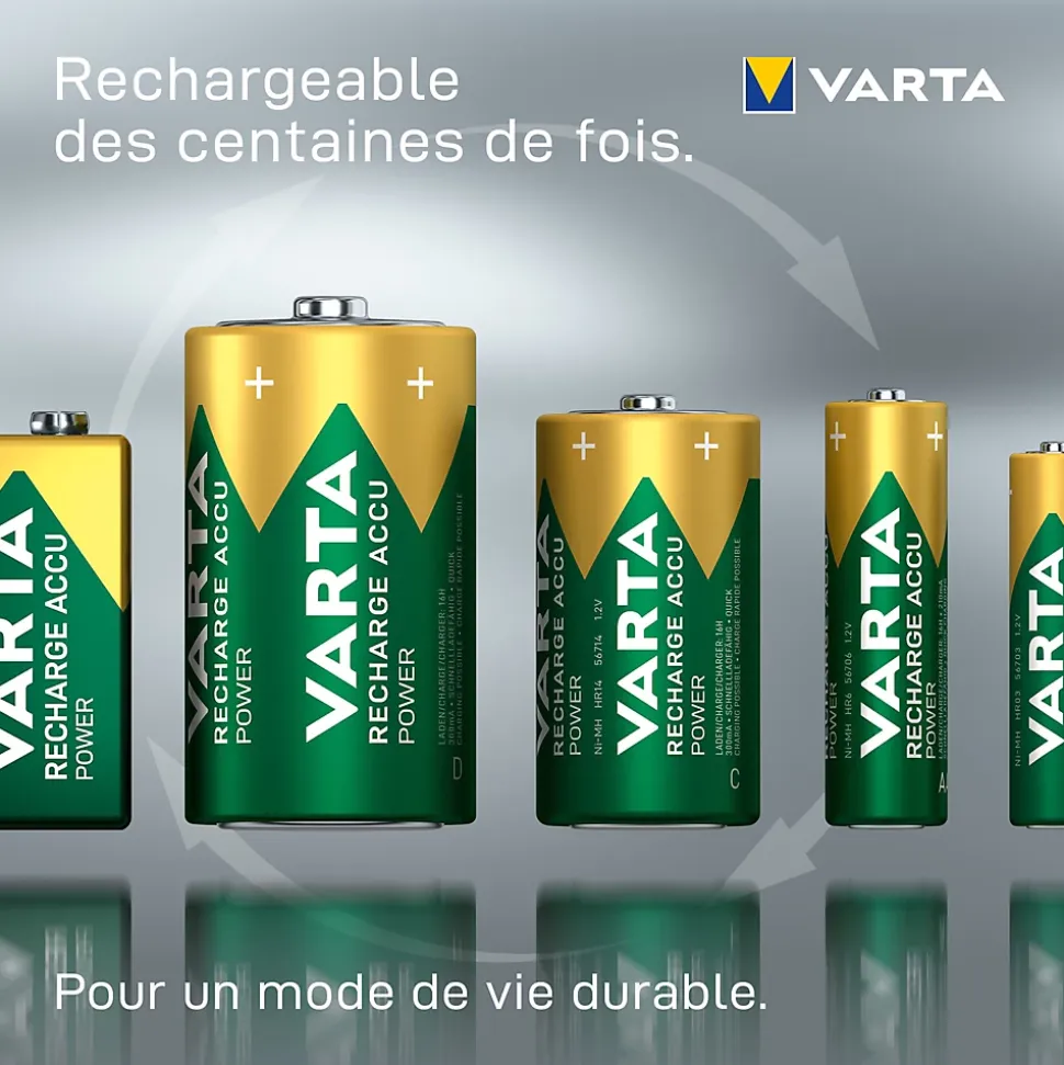 2 Piles rechargeables Ni-MH C (HR14) Varta