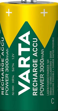 2 Piles rechargeables Ni-MH C (HR14) Varta