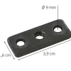 4 platines 3 trous pour vis ø9 mm x L. 39mm x l. 16mm