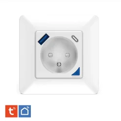 2 Prises encastrées 3000W & Ports USB-A + USB-C Wifi + Suivi de consommation