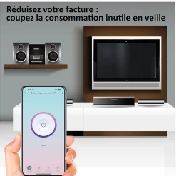 2 Prises encastrées 3000W & Ports USB-A + USB-C Wifi + Suivi de consommation