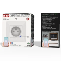 2 Prises encastrées 3000W & Ports USB-A + USB-C Wifi + Suivi de consommation