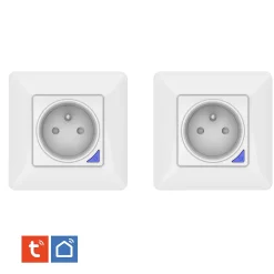 2 Prises encastrées 3000W Wifi + Suivi de consommation