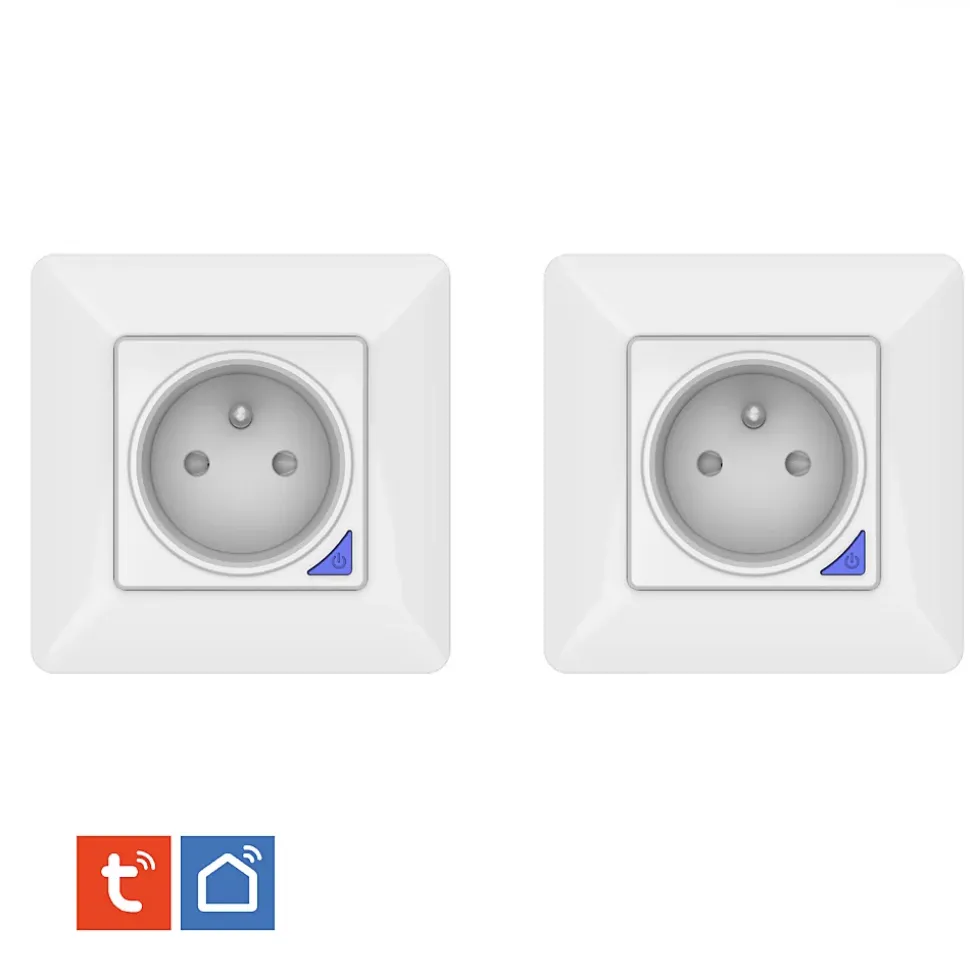 2 Prises encastrées 3000W Wifi + Suivi de consommation