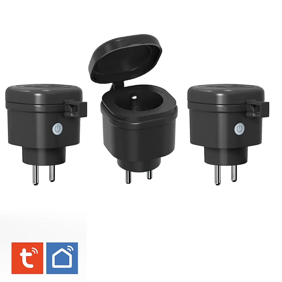 3 Prises Extérieures 3680W connectées Wifi + Suivi de consommation