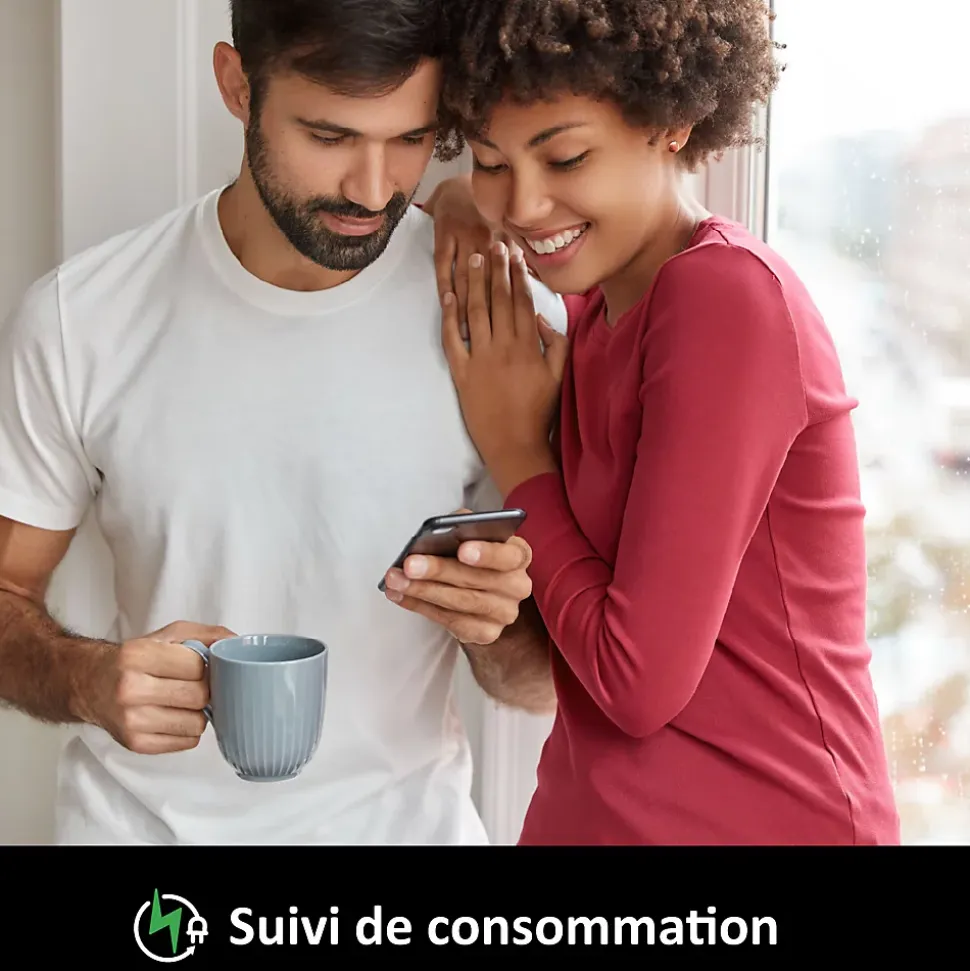 2 Prises Extérieures 3680W connectées Wifi + suivi consommation