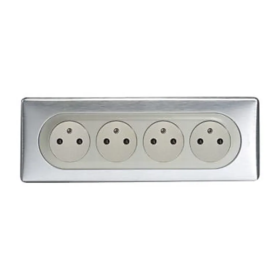 4 prises pré-câblées Legrand Céliane aluminium