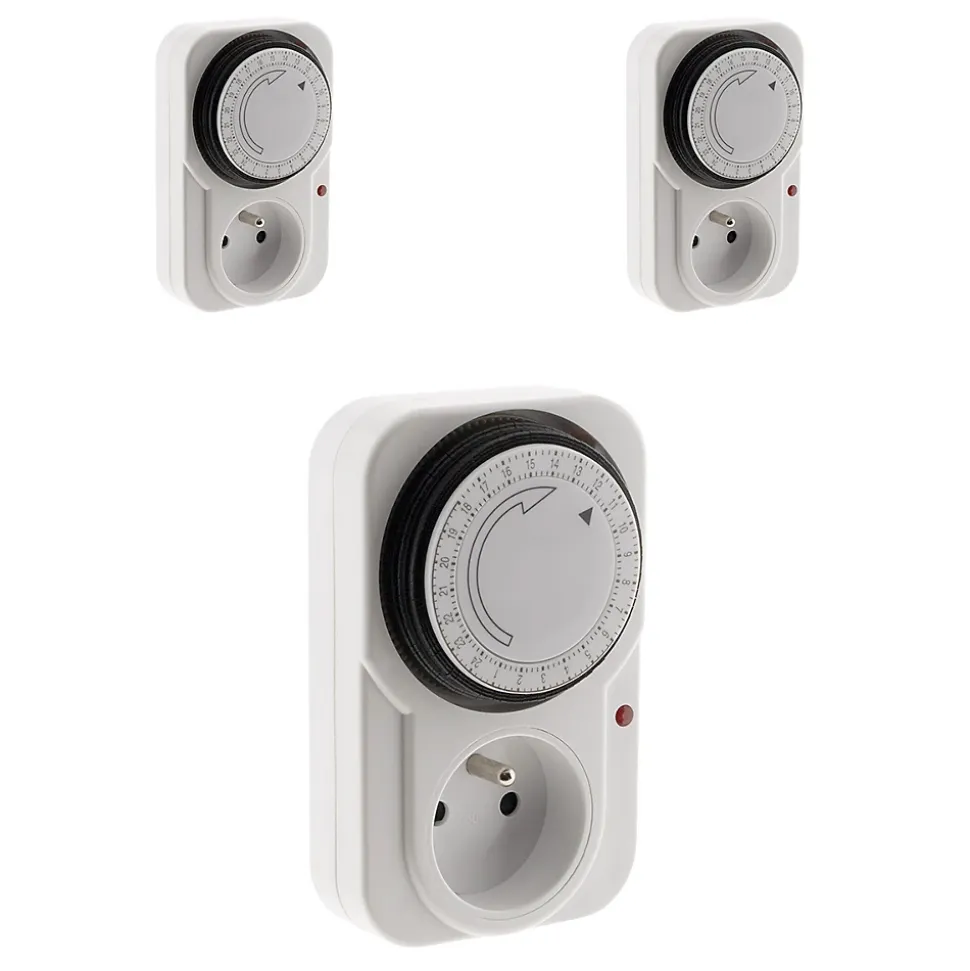 3 programmateurs mécaniques + voyant 3500W Otio