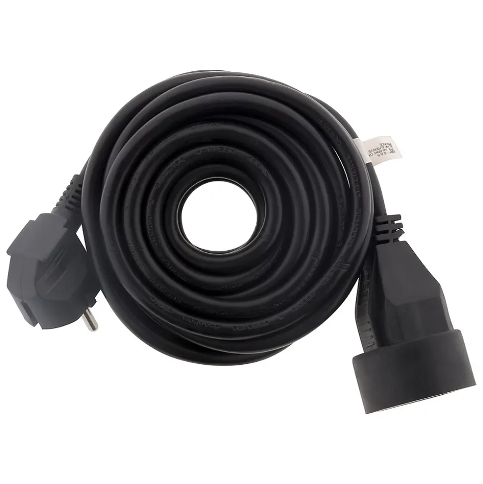 6 prolongateurs 16A 2P+T noir 10m Zenitech