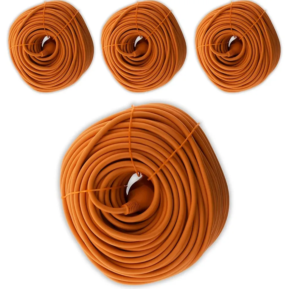 4 prolongateurs jard. 16A 50m orange Zenitech
