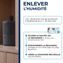 4 recharges de 500g universelles pour absorbeur d'humidité Starwax