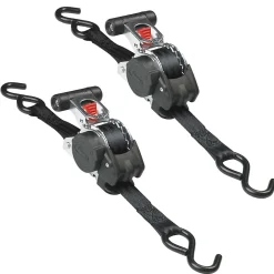 2 sangles rétractables 3m x 25mm Crochet S Master Lock