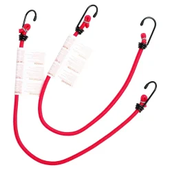2 tendeurs élastiques à crochet rouge Ø8 mm x 0,6 m