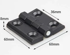 4 trous de charnières pliantes plates, charnières externes en acier inoxydable, charnières de porte robustes