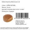 4 Un. Butée de porte adhésive en bois de chêne naturel 45x42MM