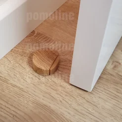 4 Un. Butée de porte adhésive en bois de chêne naturel 45x42MM