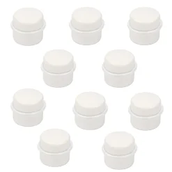 10 Un. Butée de porte adhésive en bois laqué blanc - Diamètre 37MM
