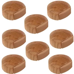 8 Un. Butée de porte adhésive en bois de chêne naturel 45x42MM
