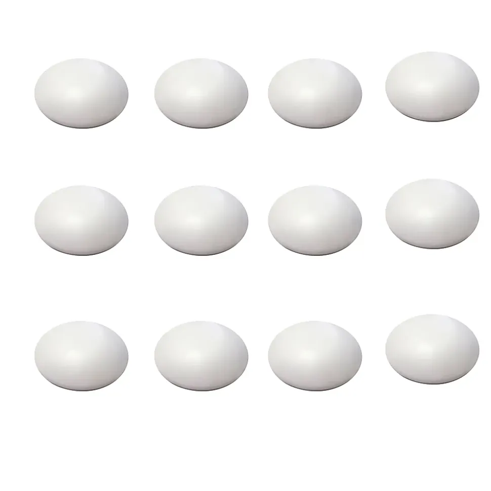 12 Un. Butée de porte en caoutchouc adhésif pour parquet et mur, blanc - Diamètre 60MM