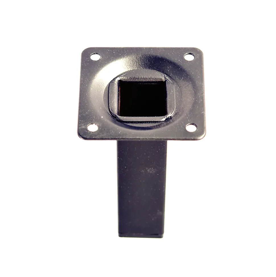 4 un. Pied carré pour meuble en acier 25x25mm hauteur 150mm peinture noire avec embout