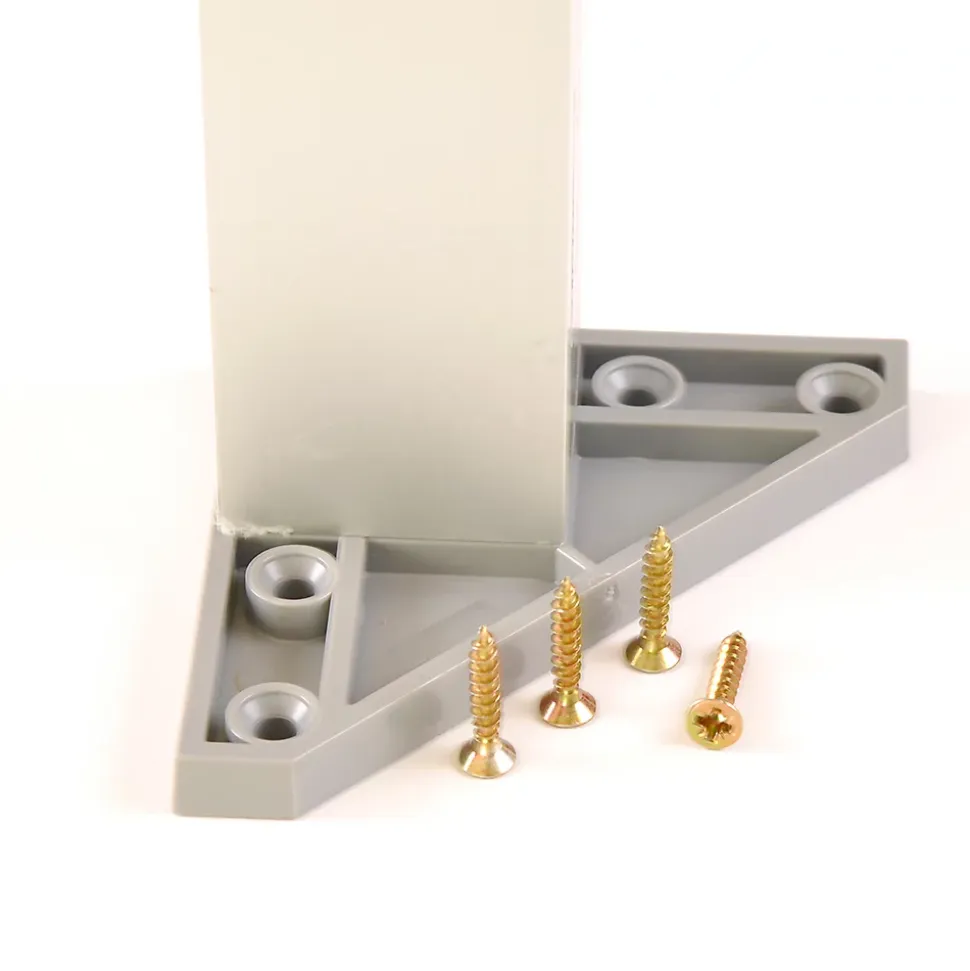 4 un. Pied carré pour meuble en aluminium 40x40mm hauteur 100mm aluminium mat avec régulateur de nivellement