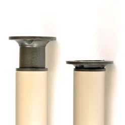 4 un. Pied rond pour meuble en aluminium diamètre 40mm hauteur 120mm inox avec régulateur de hauteur supérieur