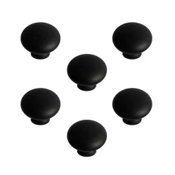 6 Un. poignées de meuble en rouille noir pour tiroir - diamètre 30MM