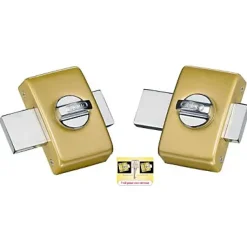 2 verrous à bouton clés réversibles ø23 mm / 45 mm Abus