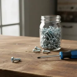 20 vis à tôle tête cylindrique pozidriv Diall Ø4,8 x 50 mm