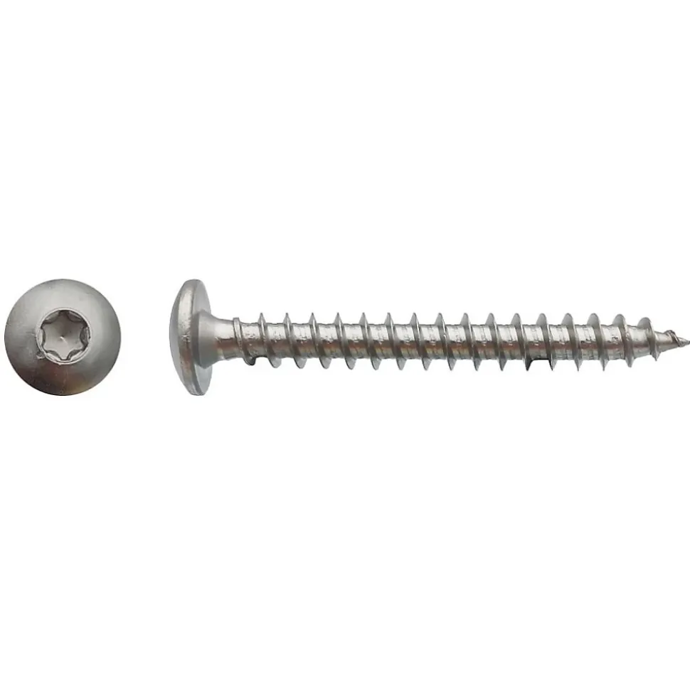 200 Vis Bois pour Penture Torx TX30 6 x 25 mm - Inox A2 - D-Work