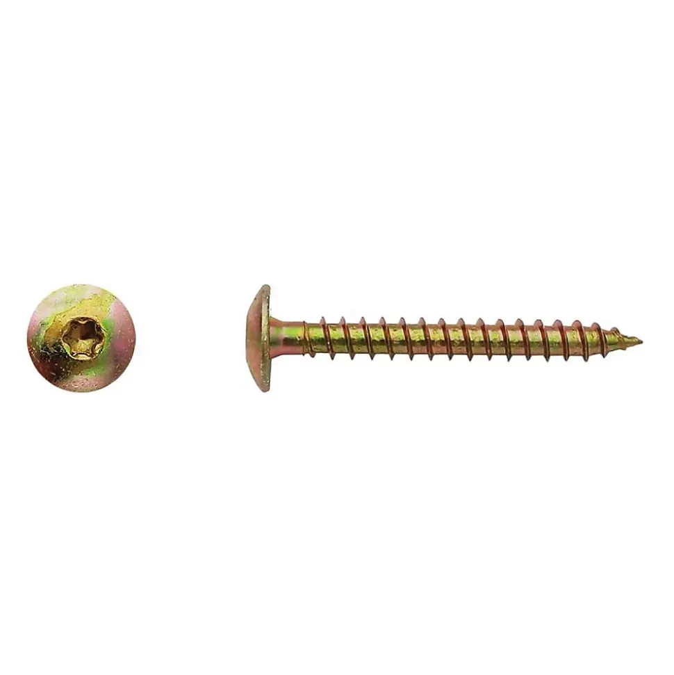 100 Vis Bois pour Penture Torx 6 x 60 mm - Zingué Bichro - D-Work