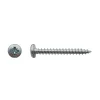 500 Vis Bois Tête Cylindrique Pozidriv 3.5 x 40 mm - Zingué blanc - D-Work