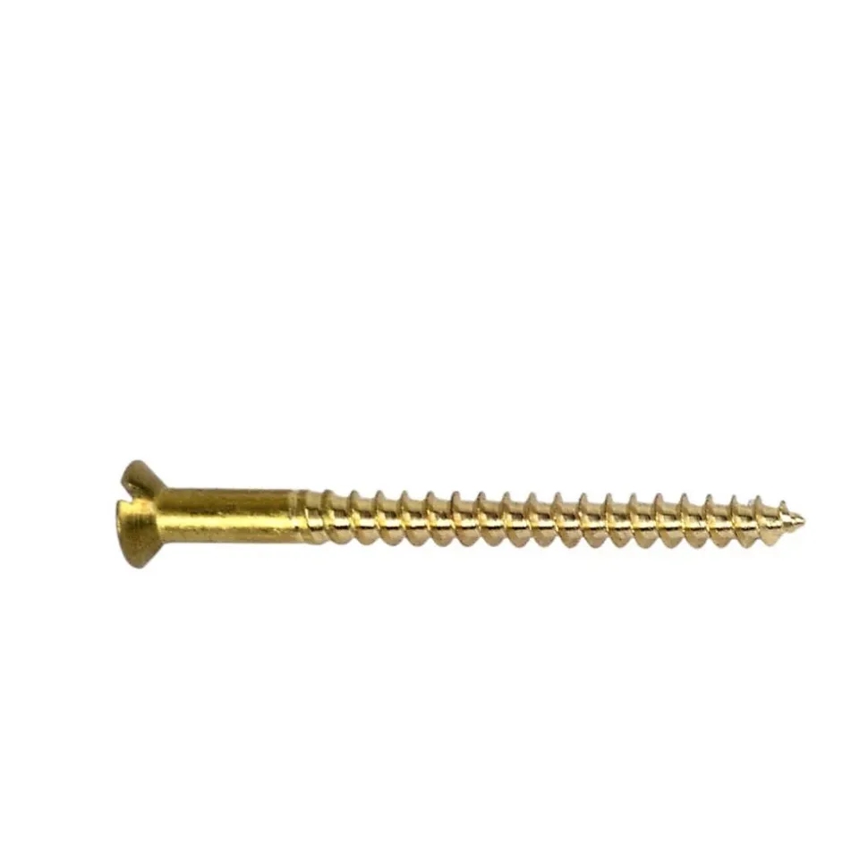 200 Vis Bois Tête Fraisée Fendue 3.5 x 20 mm - Laiton - D-Work
