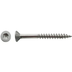 200 Vis Bois Tête Fraisée Torx T25 F/Partiel 5 x 70 mm - Inox A2 - D-Work