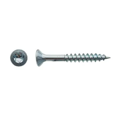 500 Vis Bois Tête Fraisée Torx F/Total 4.5 x 30 mm - Zingué blanc - D-Work