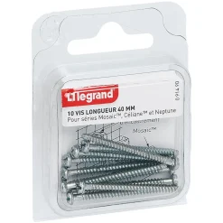 10 vis longues pour interrupteur Legrand