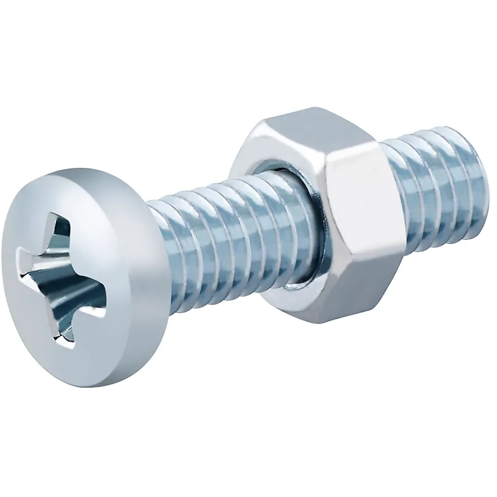 20 vis métaux acier zingué 5 x 20 mm