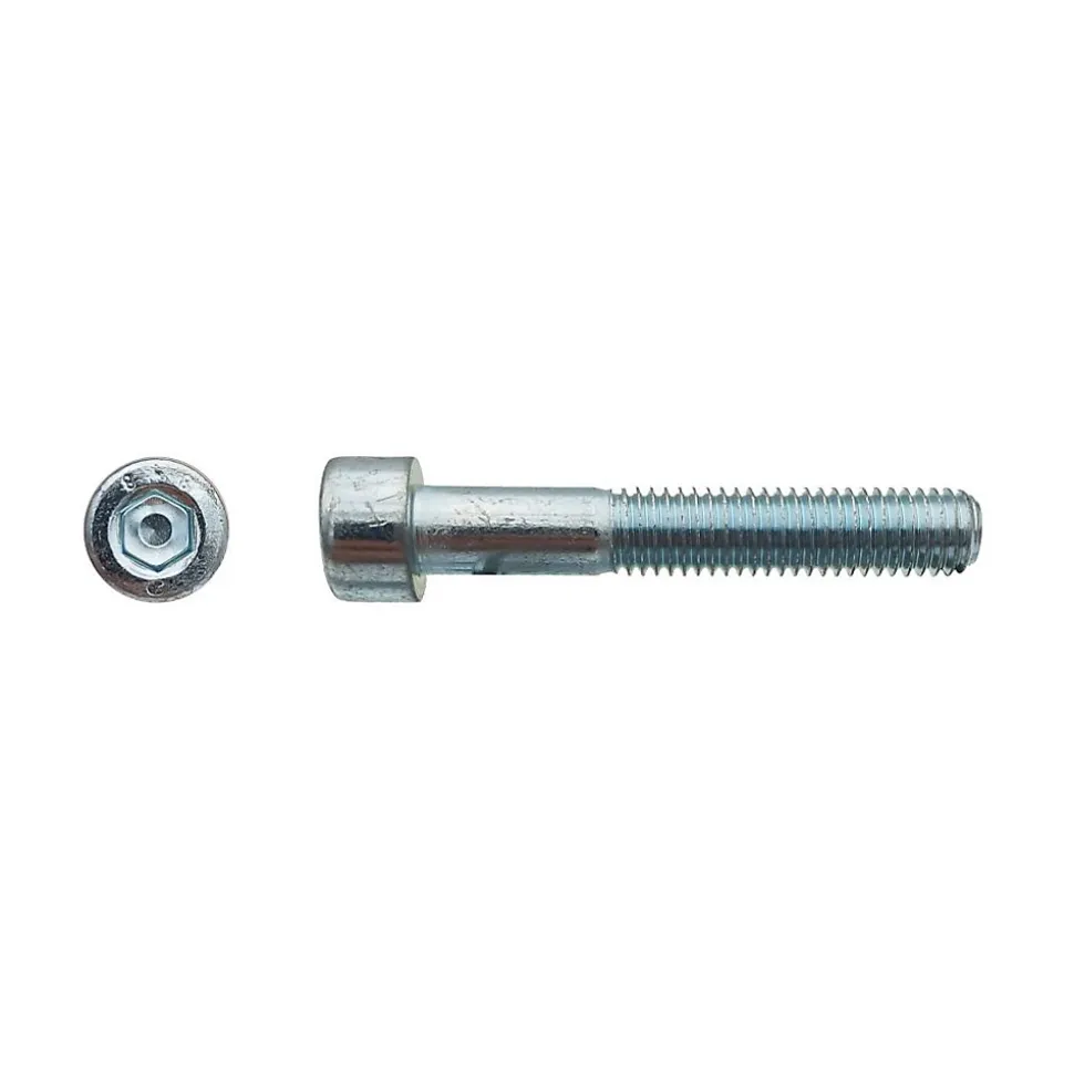 200 Vis Métaux Tête Cylindrique 6 Pans Creux CHC F/Total 8 x 30 mm - DIN 912 - 8.8 - Zingué blanc - D-Work