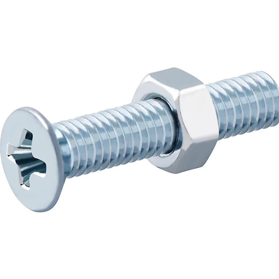 20 vis métaux tête fraisée acier zingué 5 x 25 mm