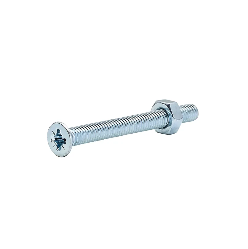 20 vis métaux tête fraisée acier zingué 4 x 40 mm