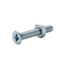 20 vis métaux tête fraisée acier zingué 4 x 25 mm
