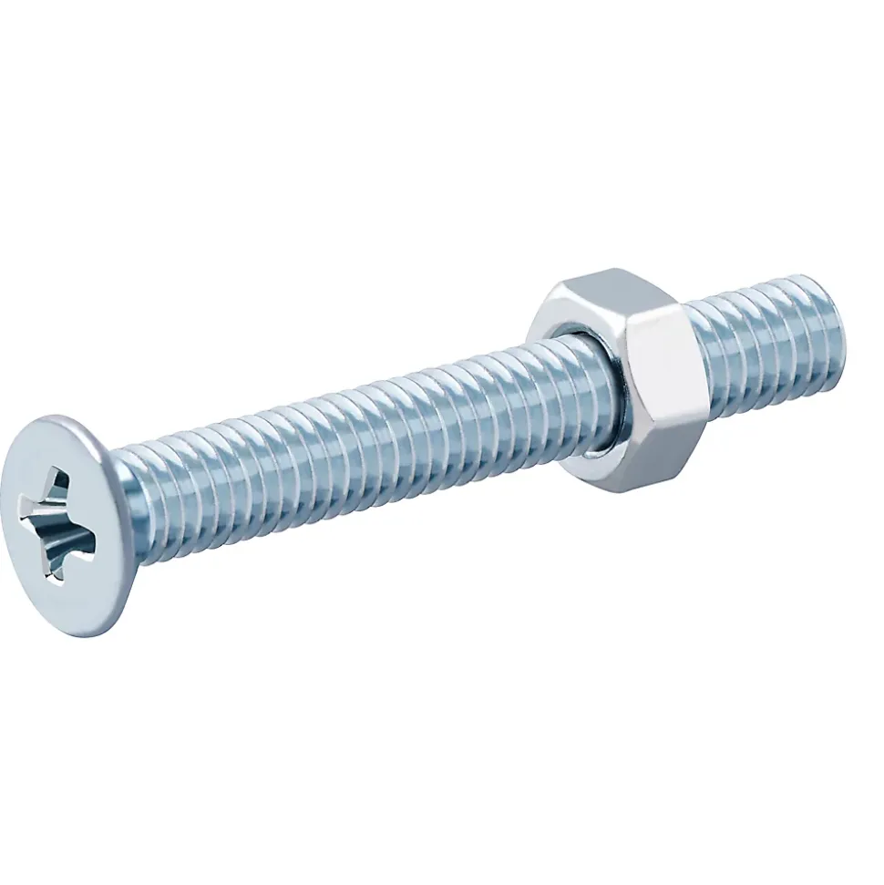 20 vis métaux tête fraisée acier zingué 5 x 40 mm