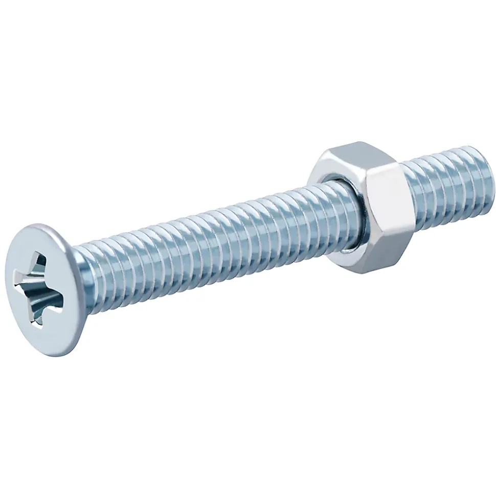 20 vis métaux tête fraisée acier zingué 3 x 25 mm