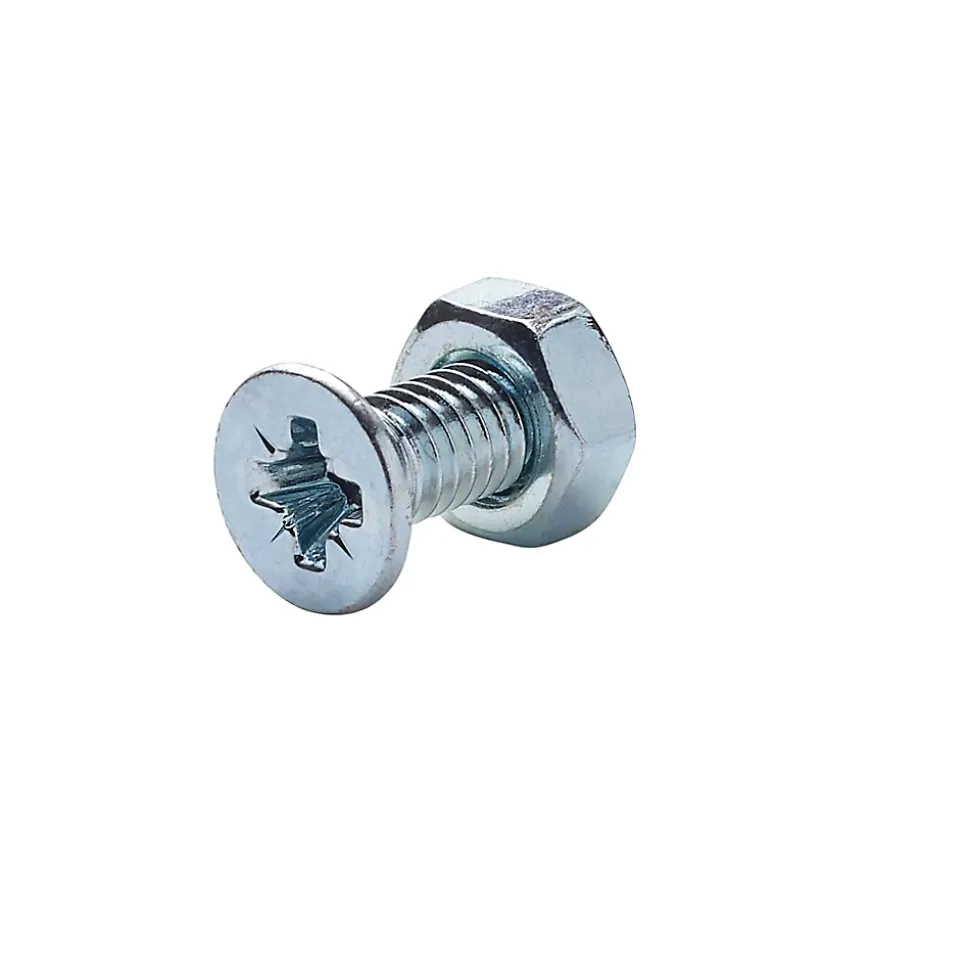 20 vis métaux tête fraisée acier zingué 4 x 12 mm