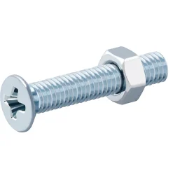 20 vis métaux tête fraisée acier zingué 5 x 30 mm