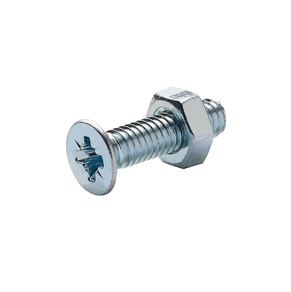 20 vis métaux tête fraisée acier zingué 4 x 16 mm