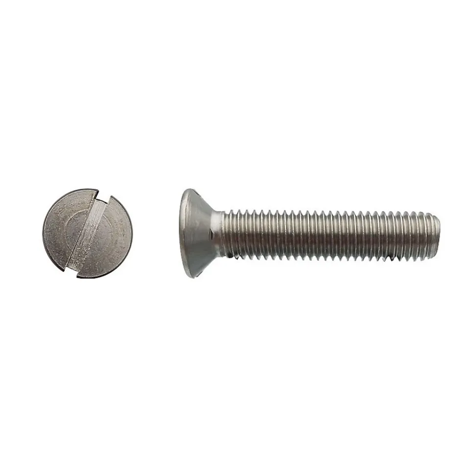 200 Vis Métaux Tête Fraisée Fendue 5 x 70 mm - DIN 963 - Inox A2 - D-Work