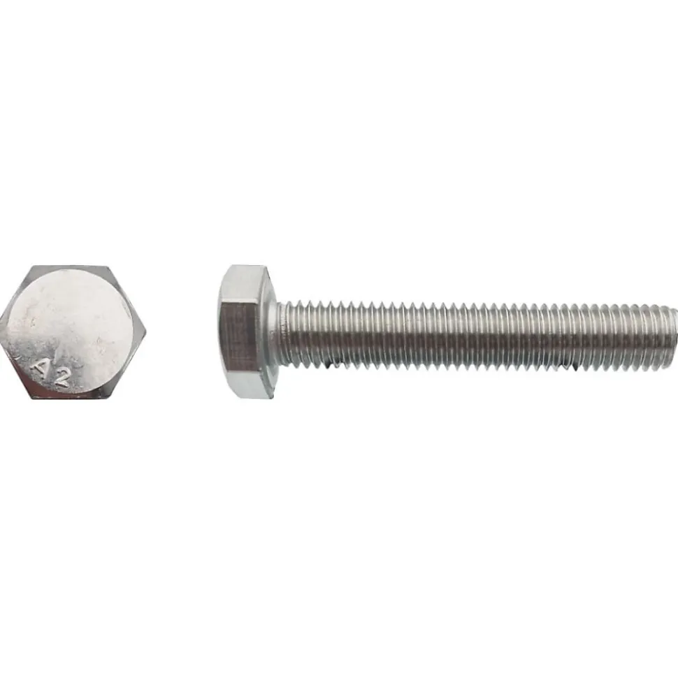 200 Vis Métaux Tête Hexagonale F/Total 8 x 25 mm - DIN 933 - Inox A2 - D-Work