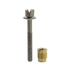2 vis rappel acier/laiton Diall Ø8 x L.80mm